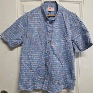 General Assembly Mens XL Button Down Short Sleeve Shirt Mulitcolor Plaid